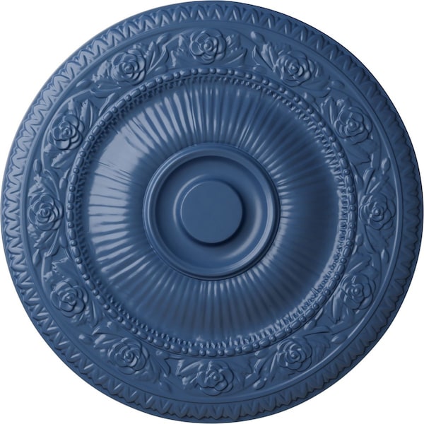 Ekena Millwork Neuveau Ceiling Medallion (Fits Canopies up to 6 3/8"), Hand-Painted Americana, 24 1/4"OD x 2"P CM24NAAMF - main